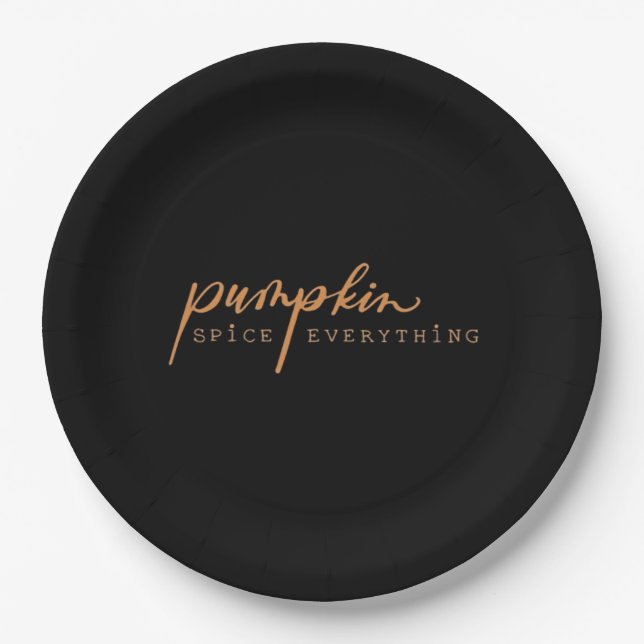 Pumpkin Spice Everything Essential Funny & Viral D Paper Plate (Front)