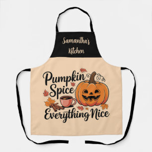 "Pumpkin Spice & Everything Nice" Autumn Graphic Apron