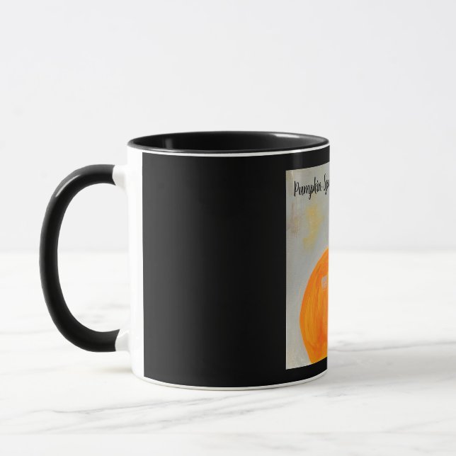 Pumpkin Spice & Everything Nice Black Mug (Left)