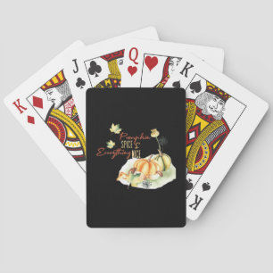 Pumpkin Spice & Everything Nice Chill Slogan Playing Cards