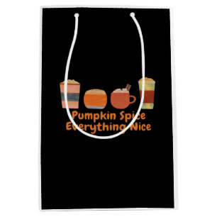 Pumpkin Spice Everything Nice Classic Halloween Medium Gift Bag