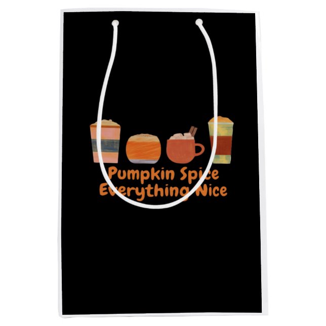 Pumpkin Spice Everything Nice Classic Halloween Medium Gift Bag (Front)
