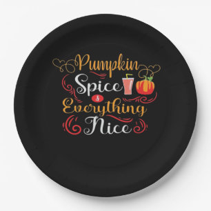 Pumpkin Spice Everything Nice Classic Sloth Paper Plate