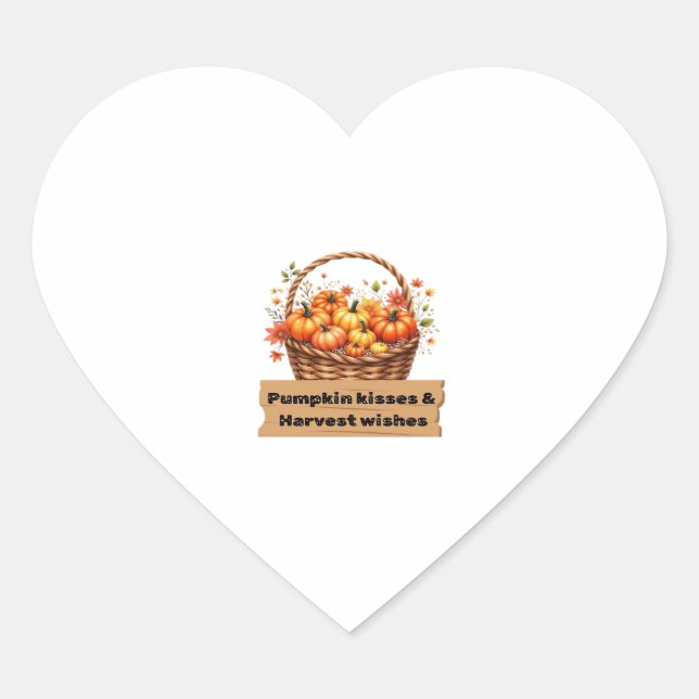 Pumpkin Spice & Everything Nice – Cosy Autumn Fall Heart Sticker (Front)