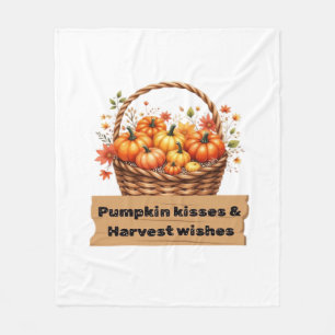 Pumpkin Spice & Everything Nice – Cozy Autumn Fall Fleece Blanket