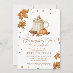 Pumpkin Spice & Everything Nice Fall Bridal Shower Invitation