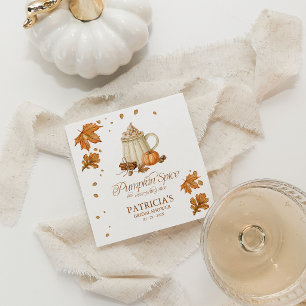 Pumpkin Spice & Everything Nice Fall Bridal Shower Napkin