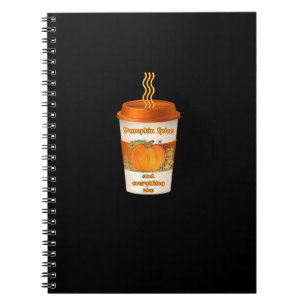 Pumpkin Spice & Everything Nice Fall Colourful Cof Notebook
