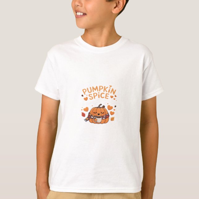 Pumpkin Spice & Everything Nice - Fall Vibes Art T-Shirt (Front)