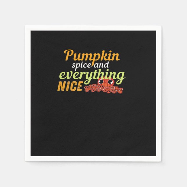 Pumpkin Spice & Everything Nice Halloween Basic De Napkin (Front)
