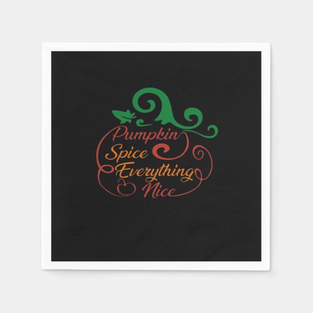 Pumpkin Spice Everything Nice Halloween Classic Napkin (Front)