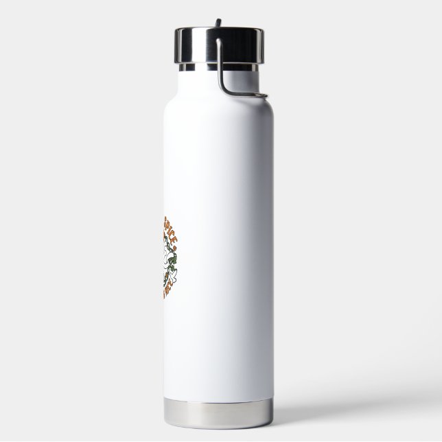 Pumpkin Spice Everything Nice Halloween Skeleton V Water Bottle (Left)