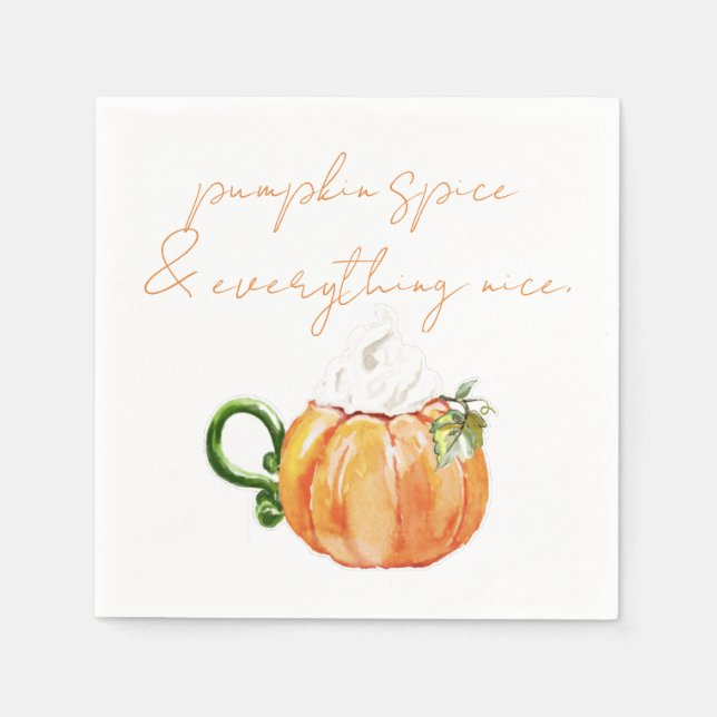 Pumpkin Spice & Everything Nice Napkin (Front)
