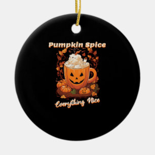 Pumpkin Spice Everything Nice Pumpkin Spice Coffee Ceramic Tree Decoration