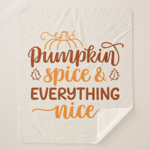 Pumpkin Spice & Everything Nice Sherpa Blanket