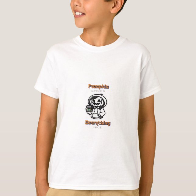 Pumpkin Spice & Everything Nice Sloth Vibes T-Shirt (Front)