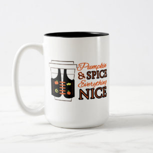 Pumpkin Spice & Everything Nice Two-Tone Coffee Mug
