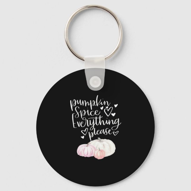 Pumpkin Spice Everything Sloth Halloween Key Ring (Front)