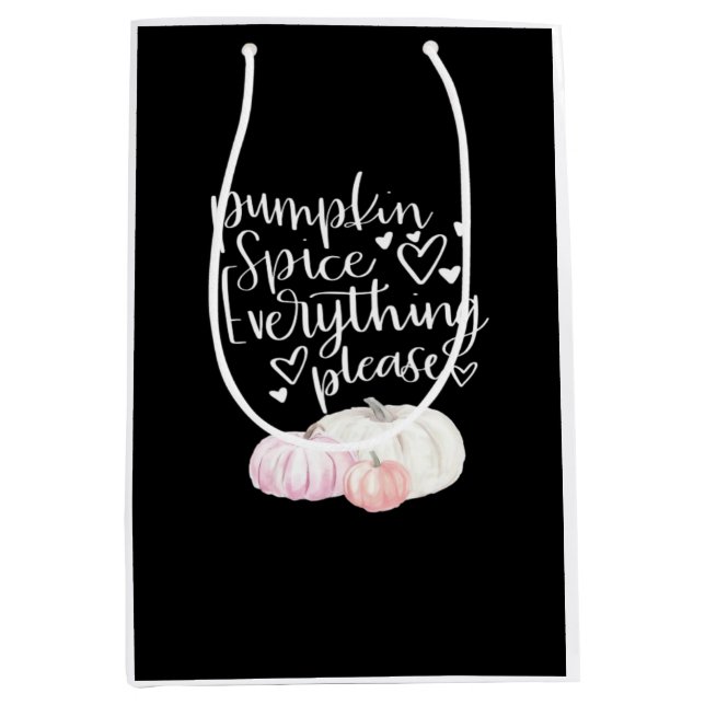 Pumpkin Spice Everything Sloth Halloween Medium Gift Bag (Front)