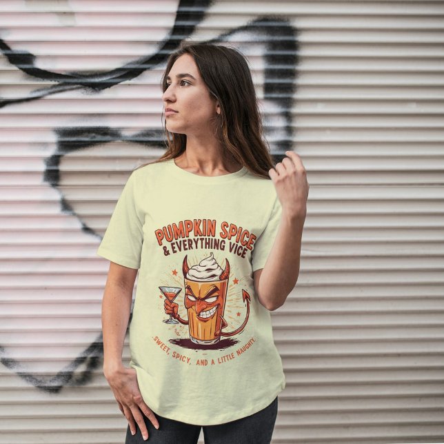 Pumpkin Spice & Everything Vice Funny Thanksgiving Tri-Blend Shirt (Creator Uploaded)