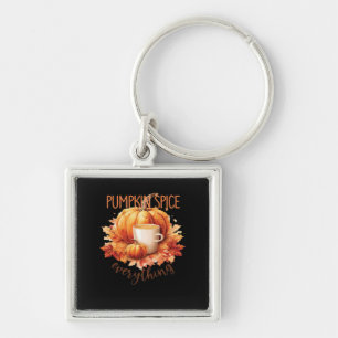 Pumpkin Spice Everything Word Art Key Ring