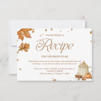 Pumpkin Spice Fall Bridal Shower Recipe Request