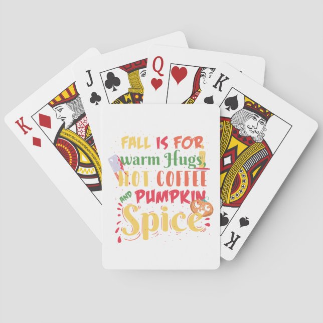 Pumpkin Spice Fall Halloween Playing Cards (Back)