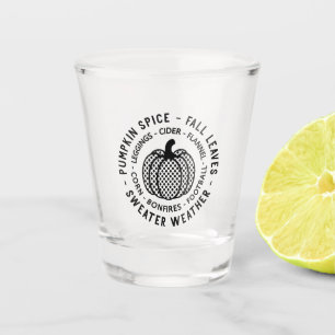 Pumpkin Spice - Fall Leaves - Sweater Weather Shot Glass