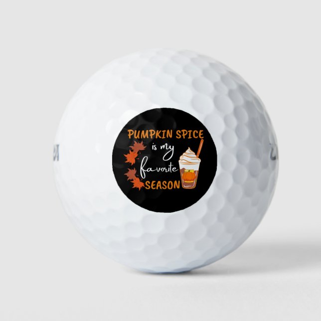 Pumpkin Spice Fall Season Autumn Golf Balls (Front)