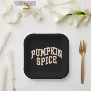 Pumpkin Spice Fall Shirt Thanksgiving Paper Plate