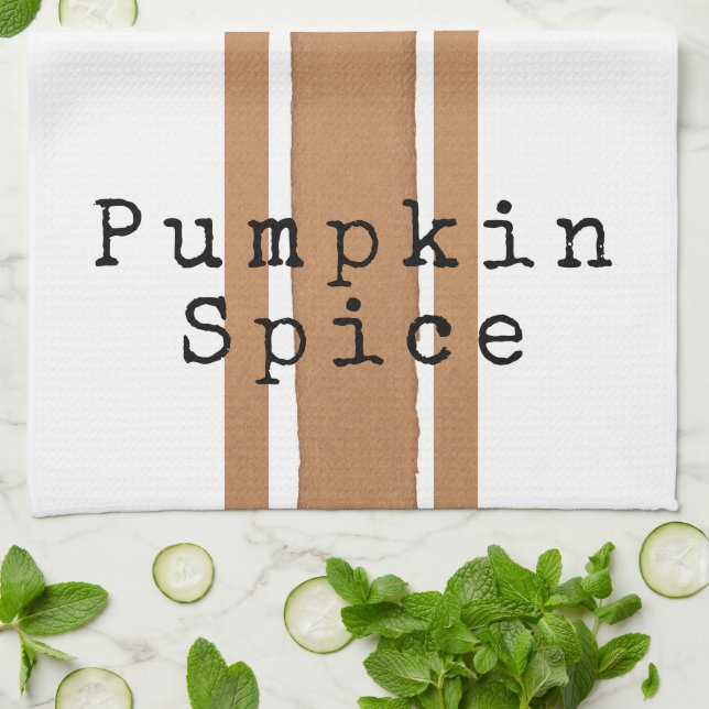 Pumpkin Spice Fall Tea Towel (Folded)