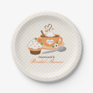 Pumpkin Spice Fall Themed Bridal Shower Paper Plate