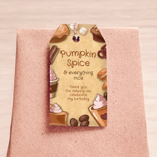 Pumpkin Spice Favor Tag Git Tag