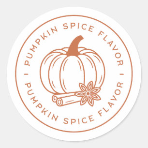 Pumpkin spice flavour flavouring classic round sticker