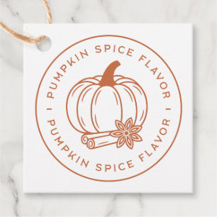 Pumpkin spice flavour homemade aesthetic favour tags