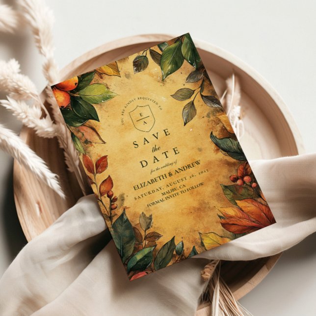 Pumpkin Spice Floral Wedding Save The Date (Creator Uploaded)
