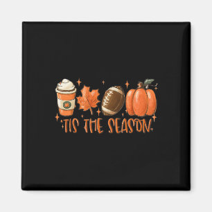 Pumpkin Spice Footbyll Tis The Season Fall Thanksg Magnet