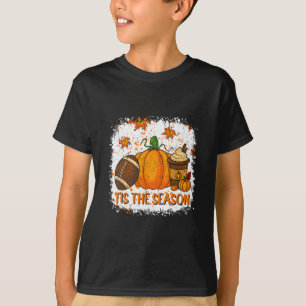 Pumpkin Spice Footll Tis The Season Fall Thanksgiv T-Shirt