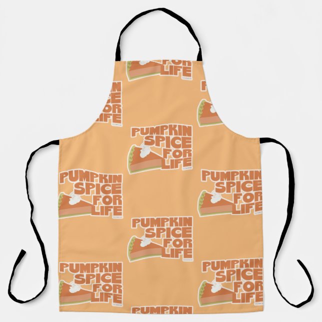 Pumpkin Spice For Life Funny Fall Logo Art Apron (Front)