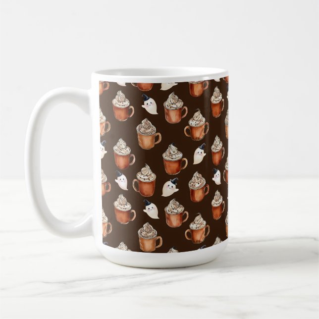 Pumpkin Spice Ghosts Coffee Mug (Left)