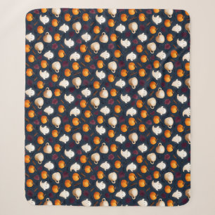 Pumpkin Spice Ghosts Sherpa Blanket