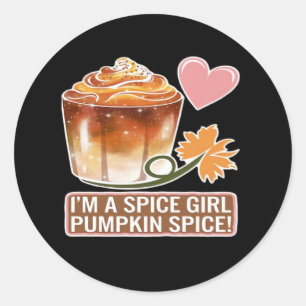 Pumpkin Spice Girl Fall Latte Sticker
