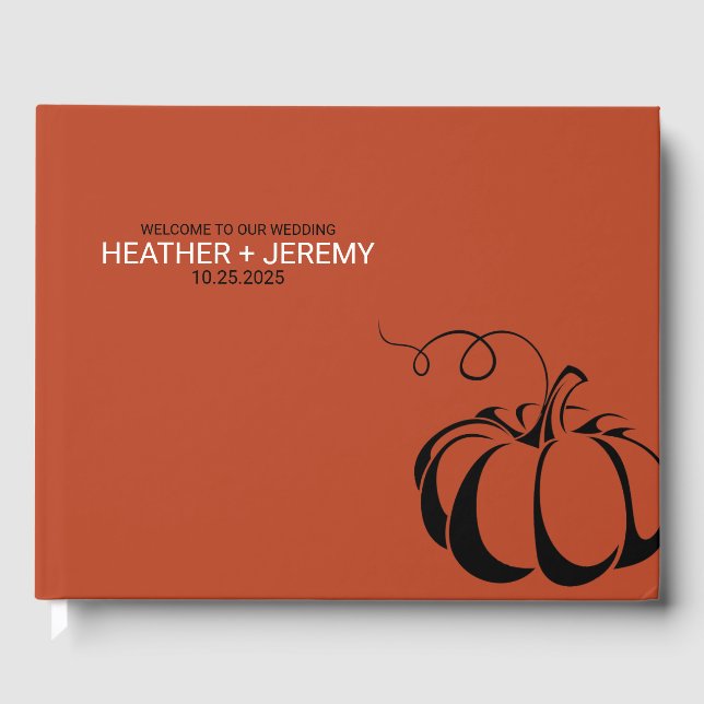 Pumpkin Spice Guest Book (Front)