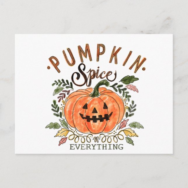 Pumpkin spice, Halloween Collection Postcard (Front)