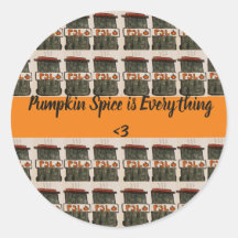 Pumpkin Spice is everything pattern sticker 