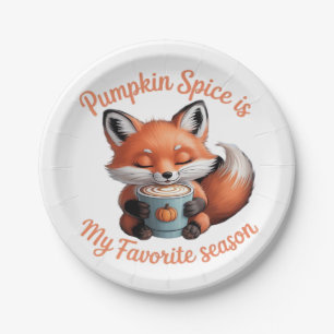 Pumpkin Spice Is My Favorite Season Fall Classic T Paper Plate