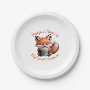 Pumpkin Spice Is My Favourite Season Fall Classic  Paper Plate
