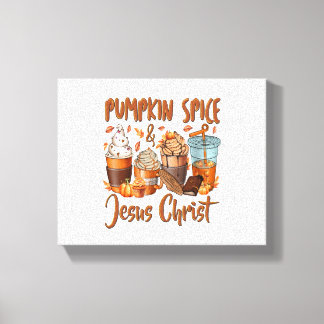 Pumpkin Spice Jesus Christ Canvas Print