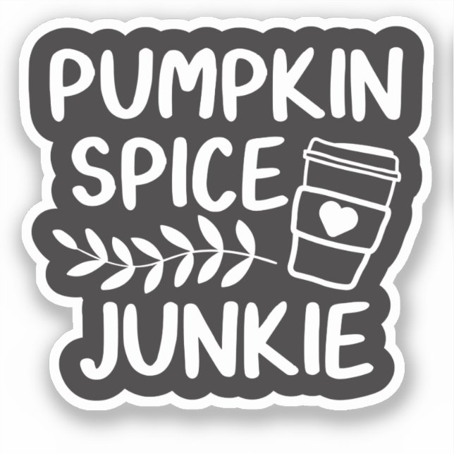 Pumpkin Spice Junkie - Autumn Latte Lover Gift (Front)