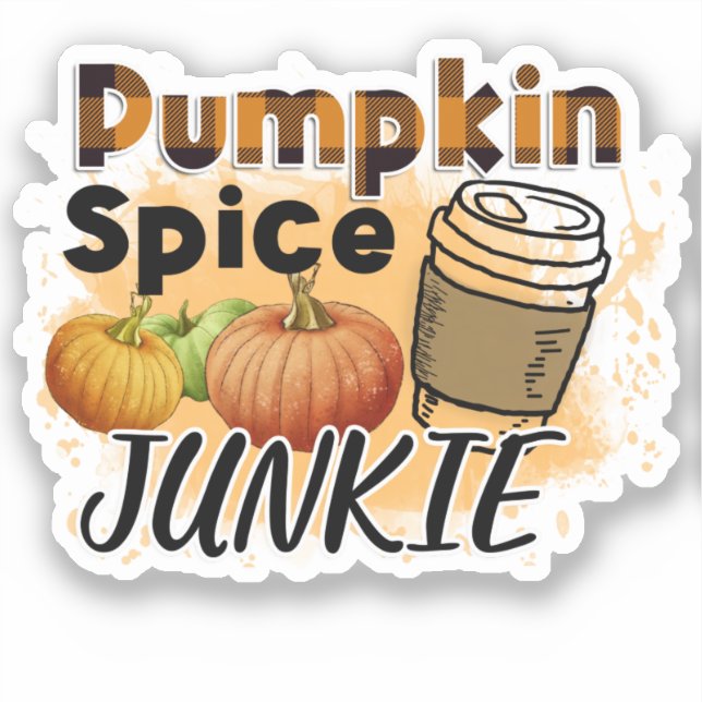 Pumpkin Spice Junkie - Fall Coffee Lover Gift (Front)